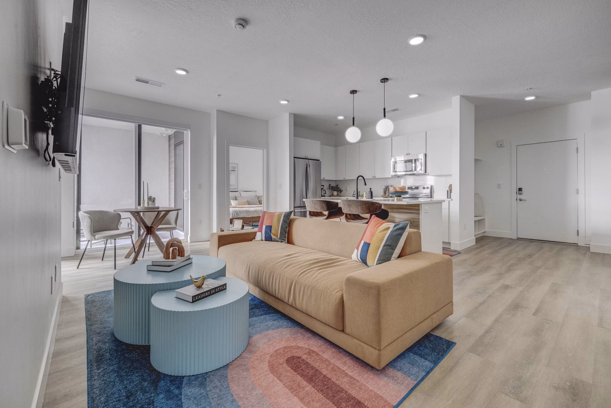 living room at One Burton Apartments 