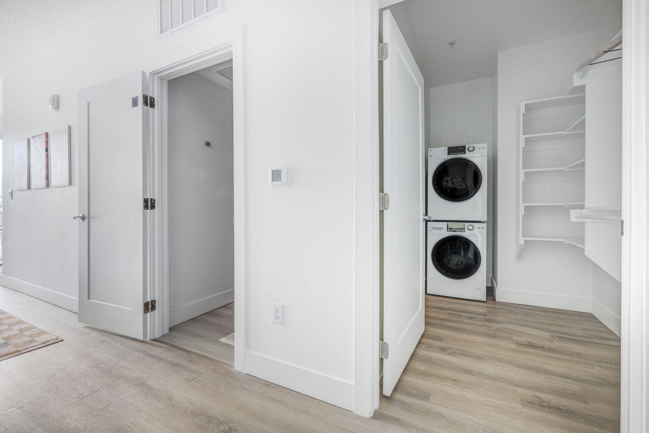 Laundry room at One Burton
