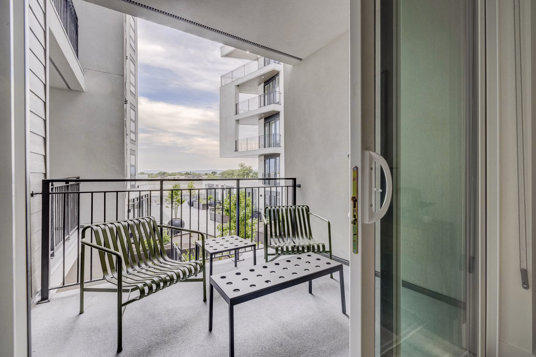 patio at One Burton Apartments 
