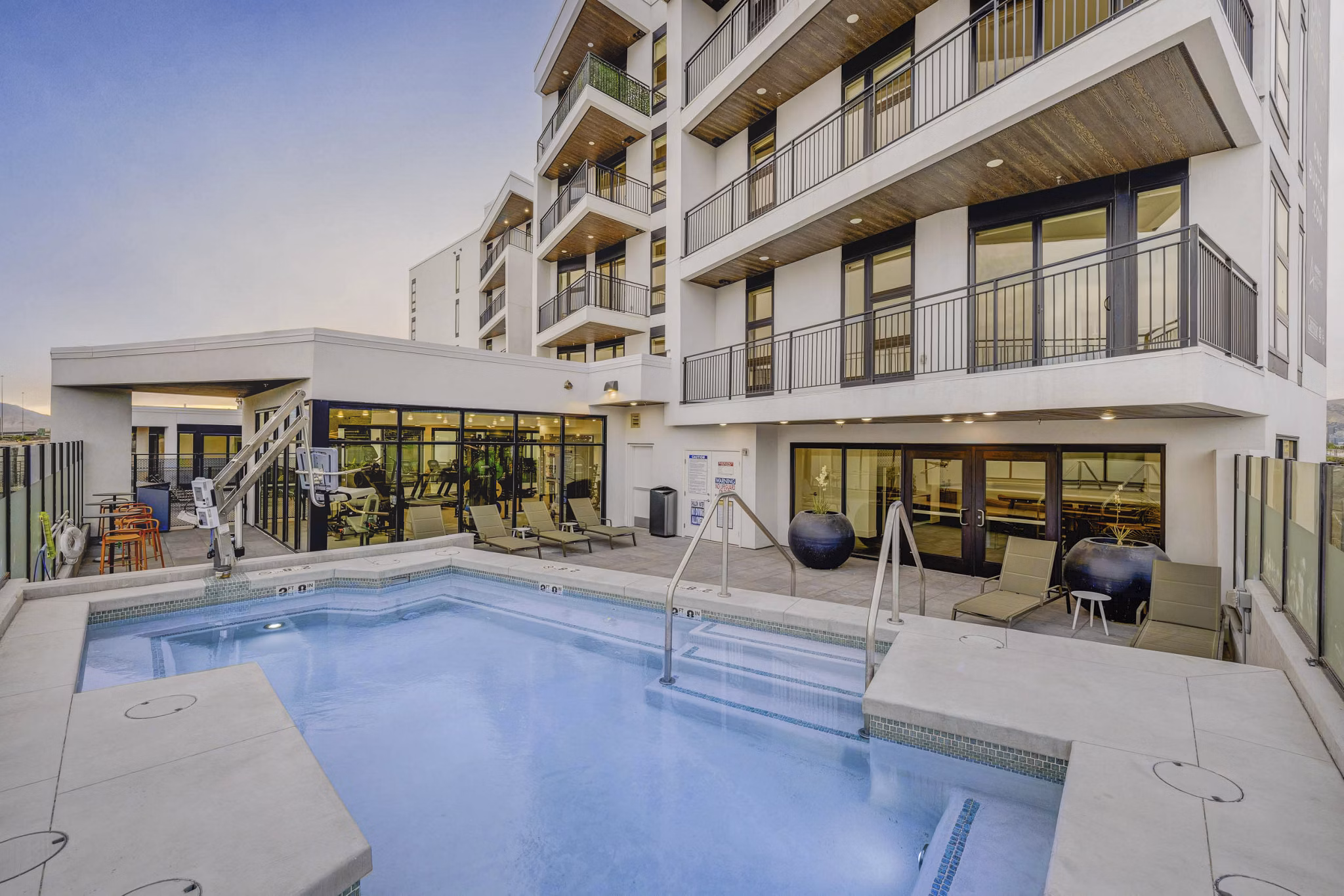 pool at One Burton Apartments 