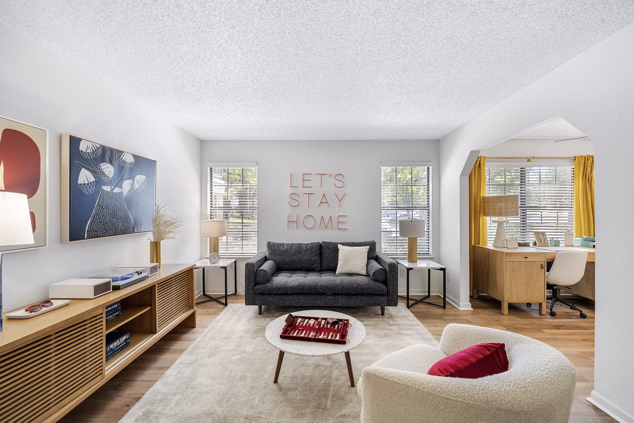 living room at Courtney Park Apartments