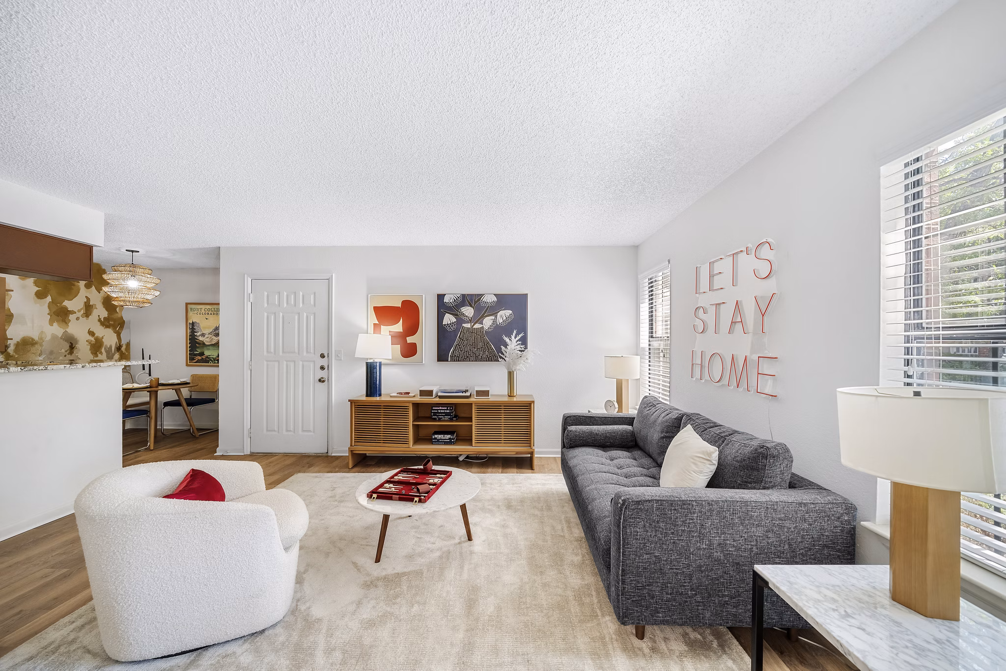 living room at Courtney Park Apartments