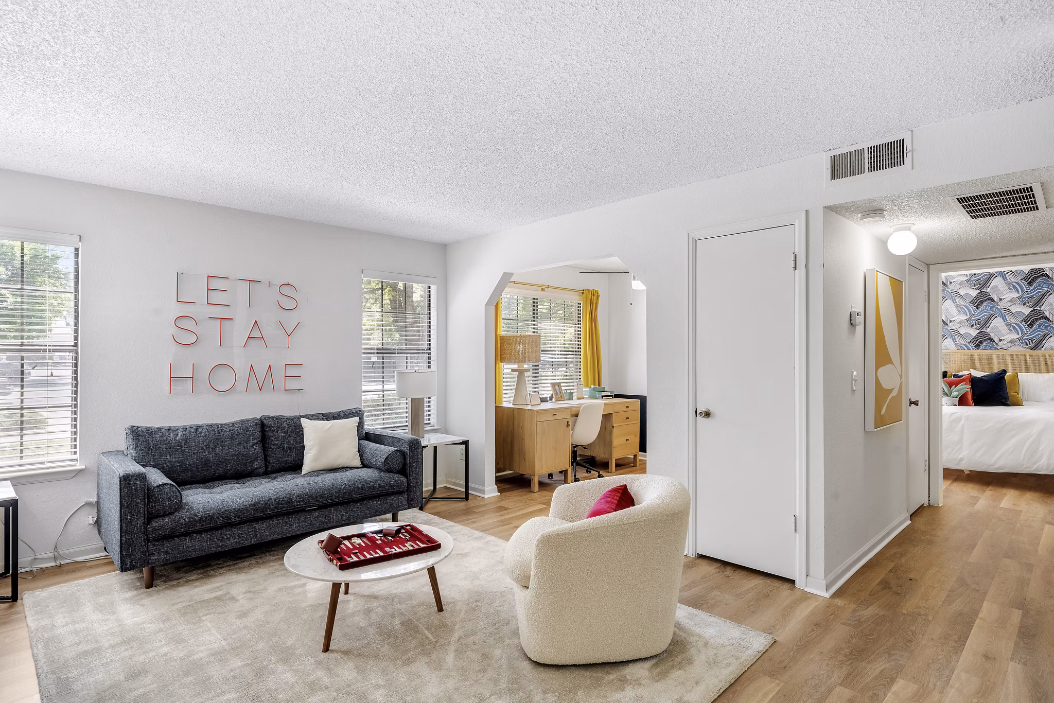 living room at Courtney Park Apartments