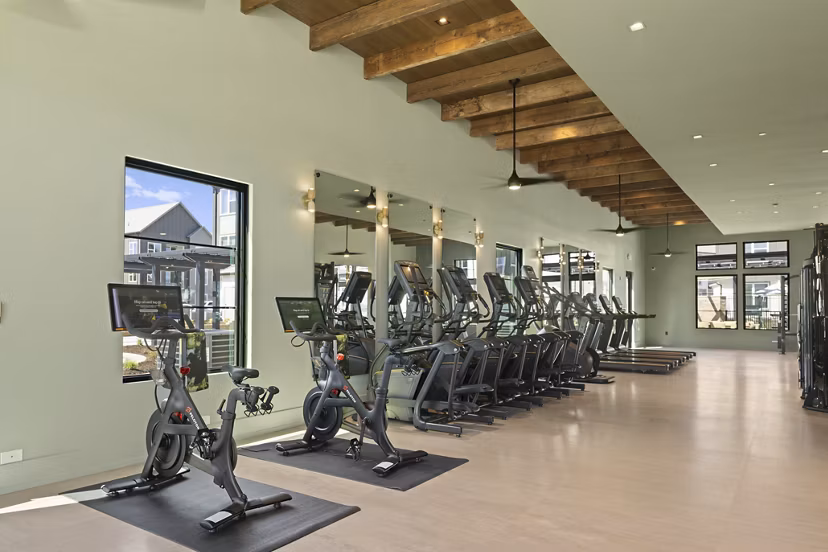 fitness center at Elan Capital Hills Apartments 
