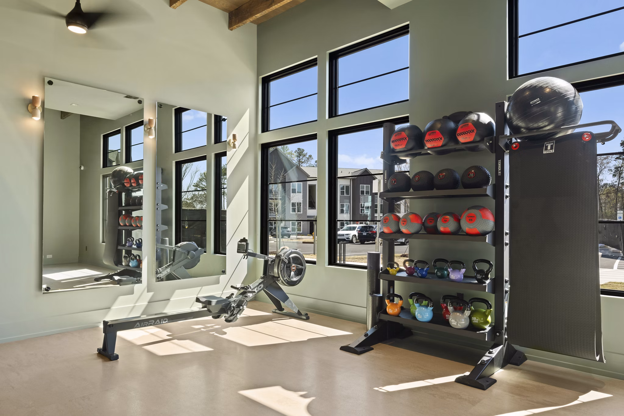 fitness center at Elan Capital Hills Apartments 