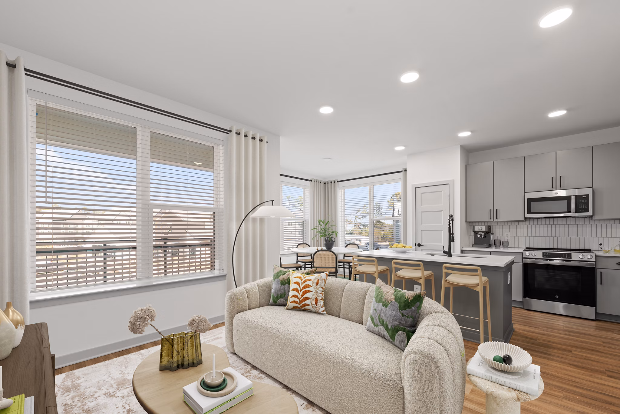 living room at Elan Capital Hills Apartments 