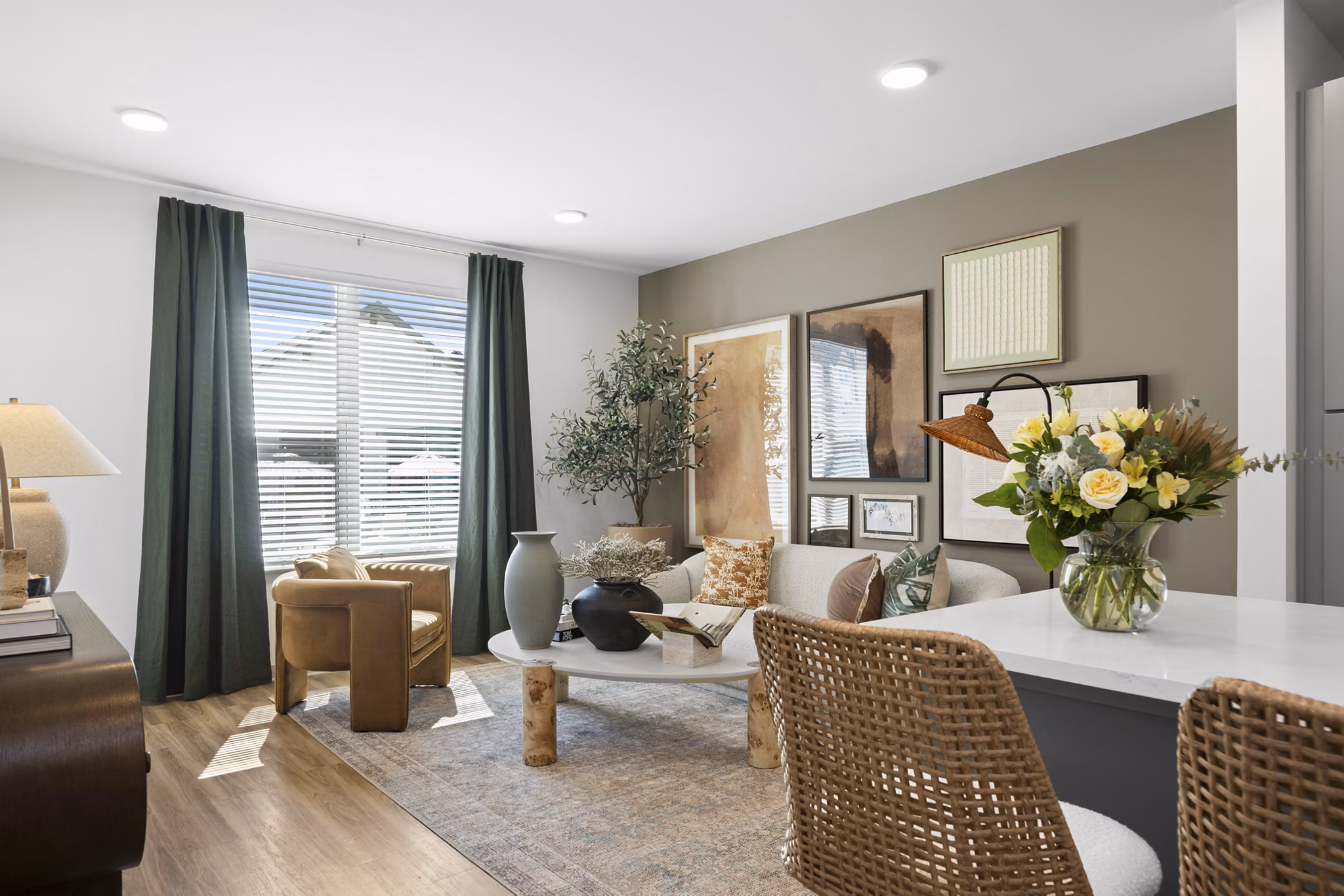 living room at Elan Capital Hills Apartments 