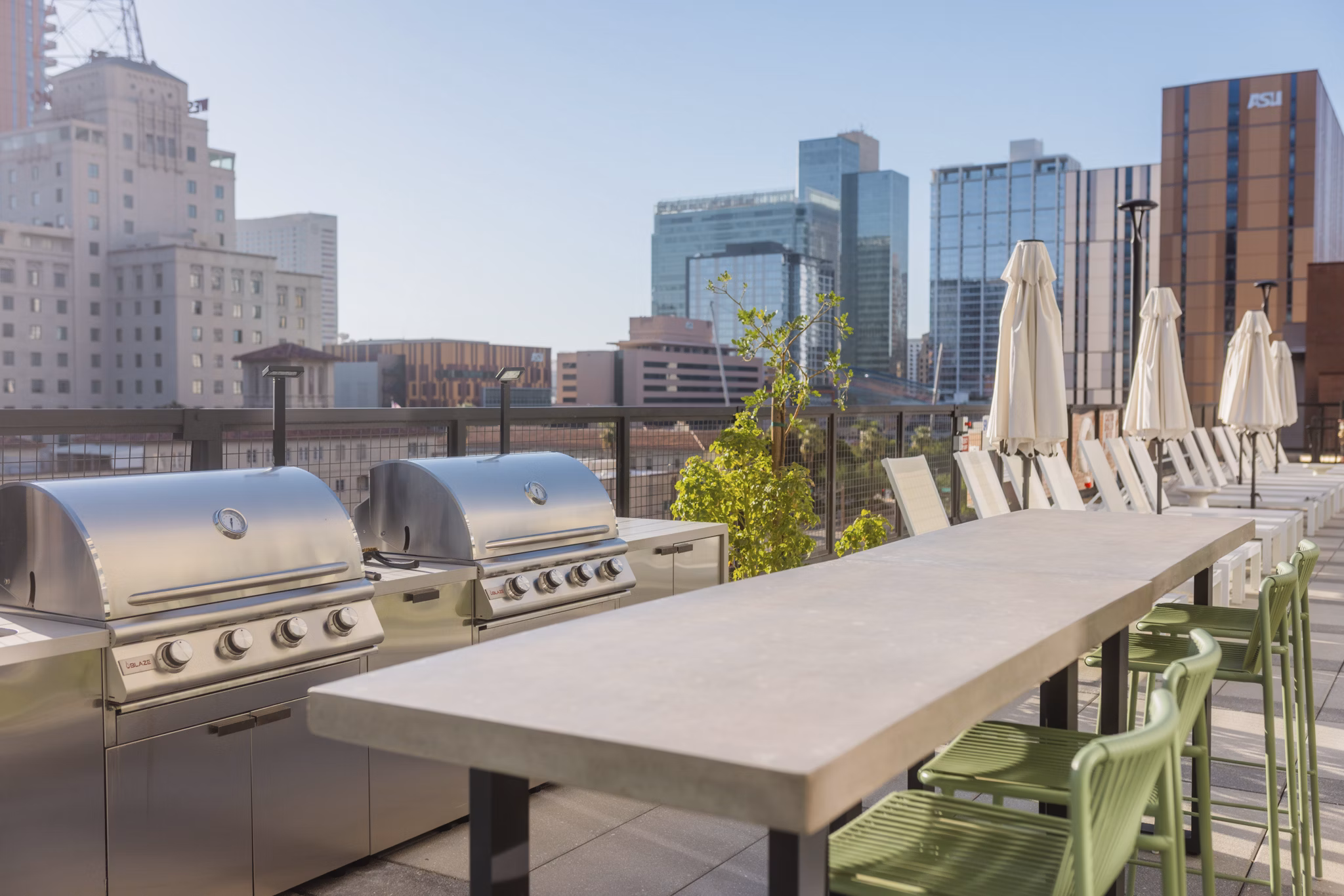 grill area at Rosie Apartments