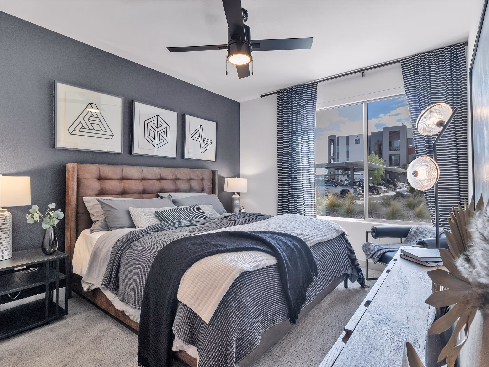 bedroom at Elysian at Sunset Apartments