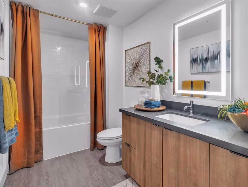 bathroom at Envision at Sunset Apartments 