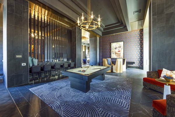 clubhouse game room at Elysian at Sunset Apartments