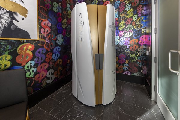sauna at Envision at Sunset Apartments