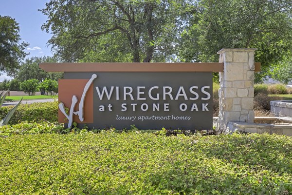 signage at Wiregrass at Stone Oak Apartments