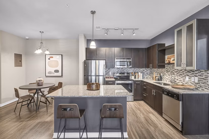 kitchen at Wiregrass at Stone Oak Apartments