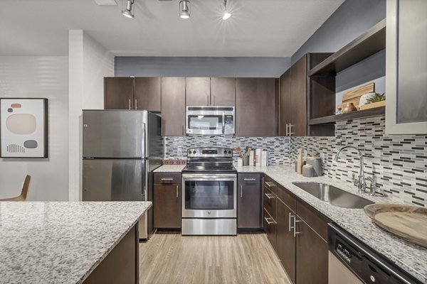 kitchen at Wiregrass at Stone Oak Apartments