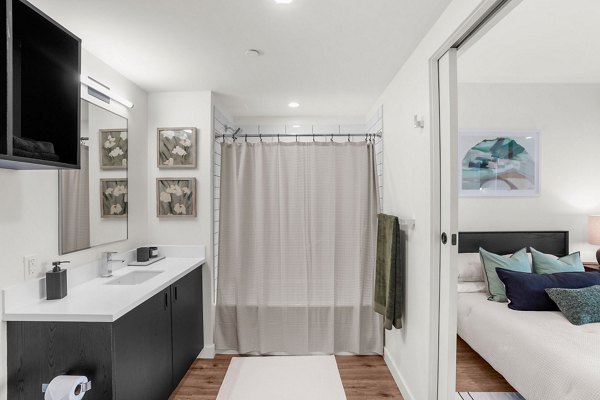 bathroom at FUZE Woodstock Apartments