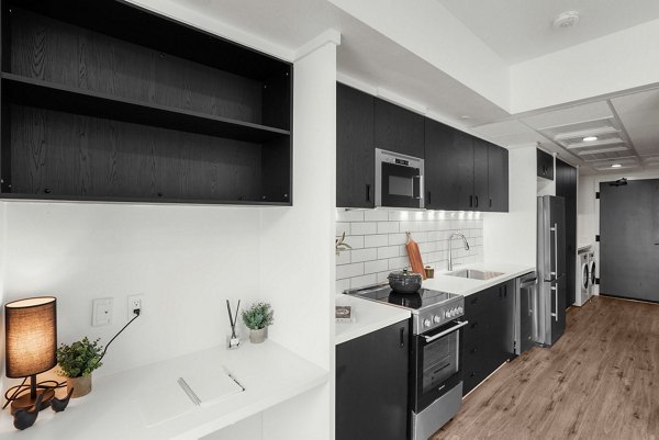 kitchen at FUZE Woodstock Apartments