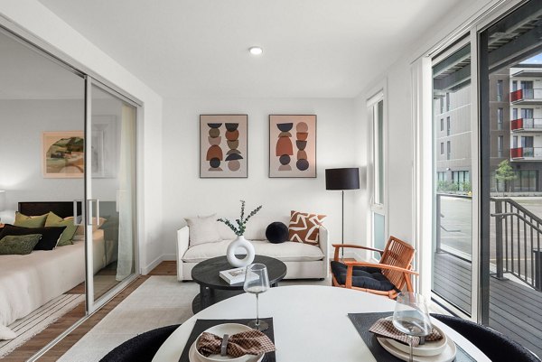 living room at FUZE Woodstock Apartments