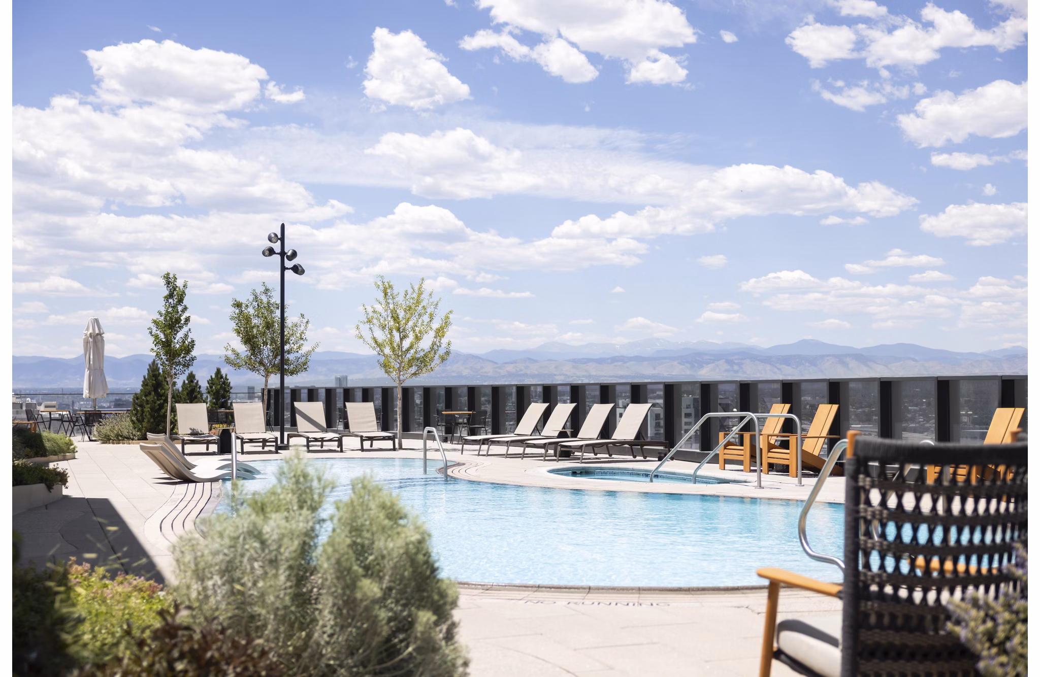 pool at One River North Apartments