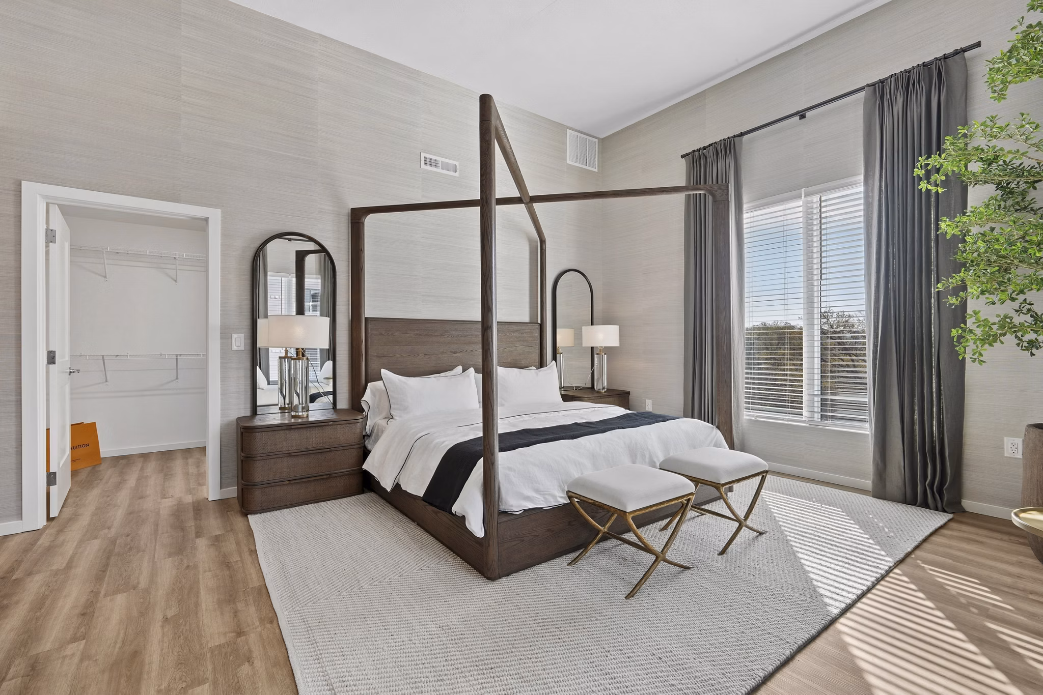Bedroom at The Seventeen Hundred on East Apartments
