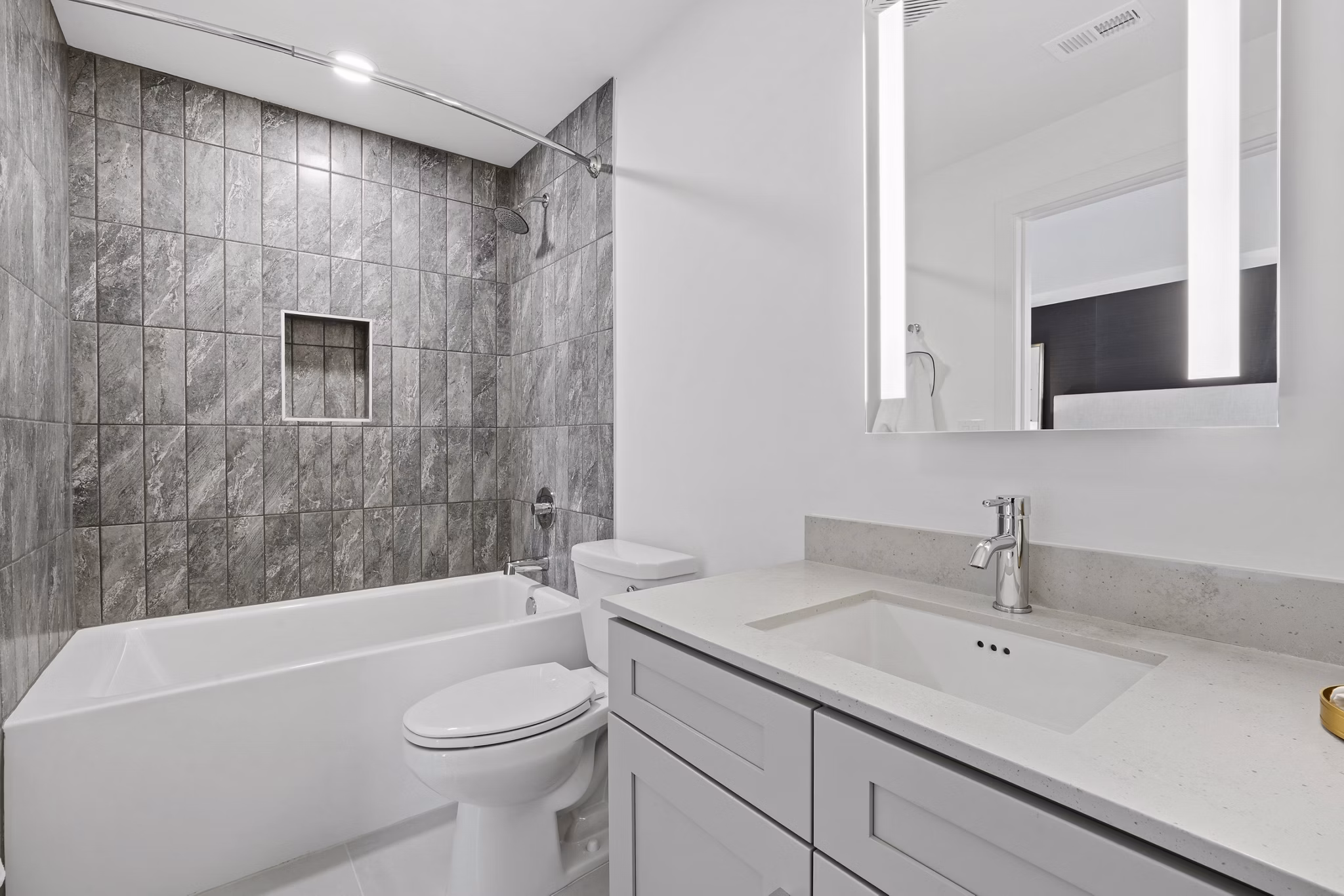 Bathroom at The Seventeen Hundred on East Apartments