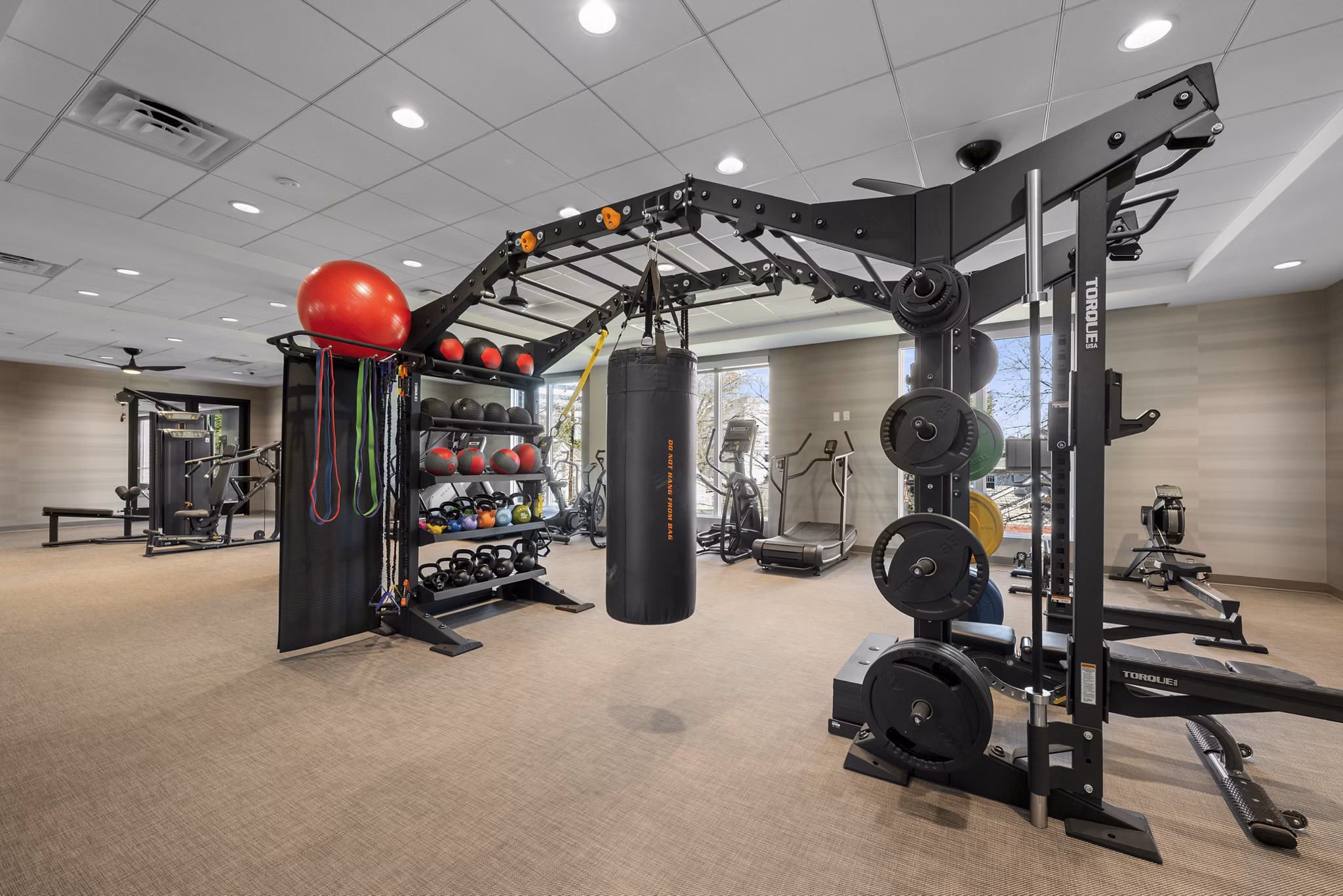 fitness center at The Seventeen Hundred on East Apartments