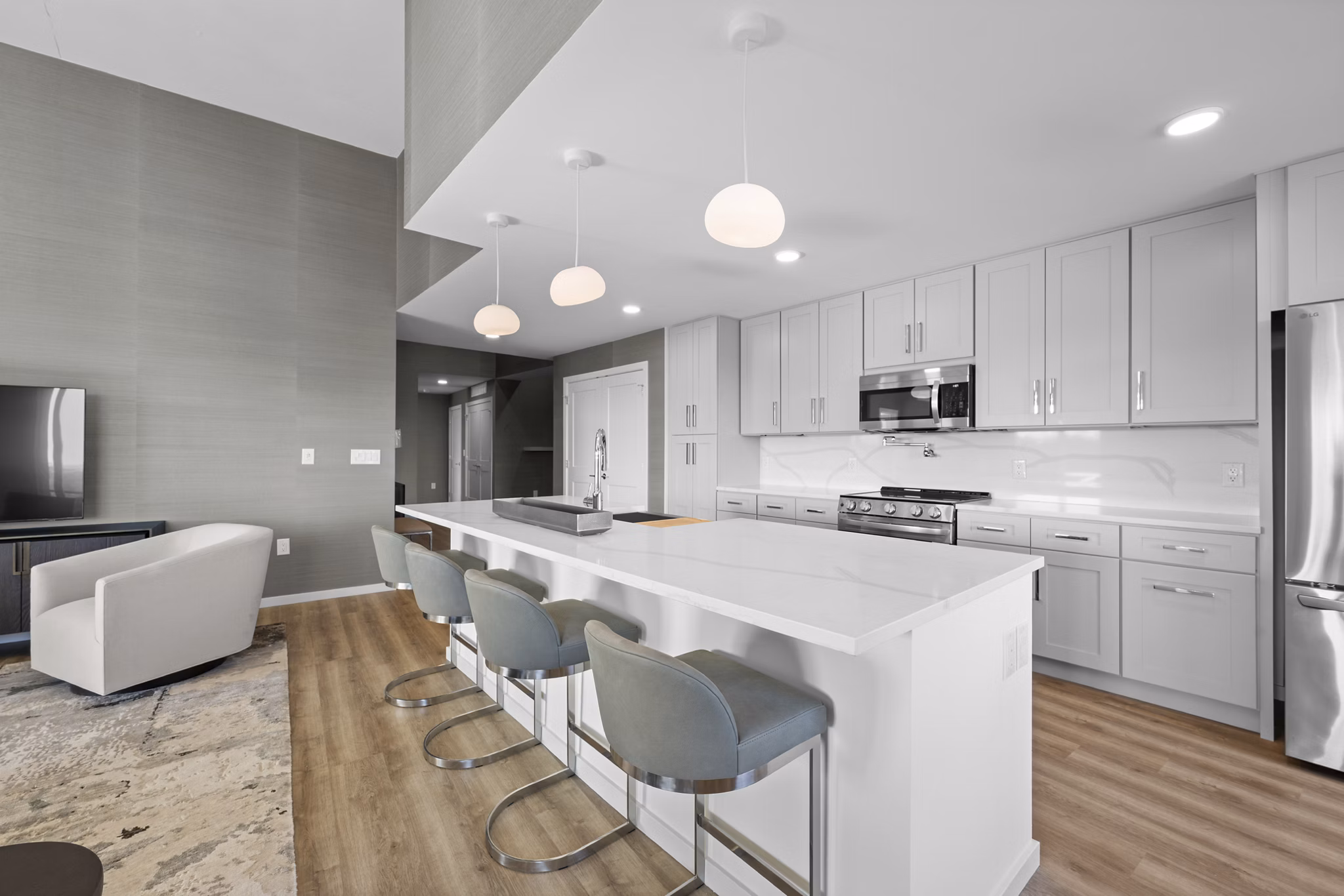 kitchen at The Seventeen Hundred on East Apartments