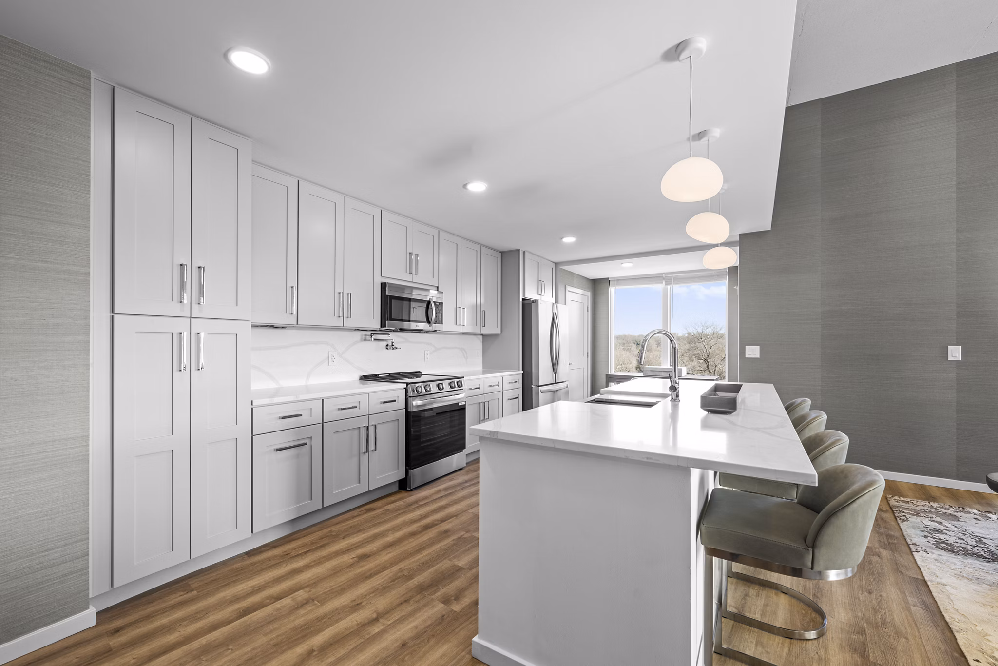 kitchen at The Seventeen Hundred on East Apartments