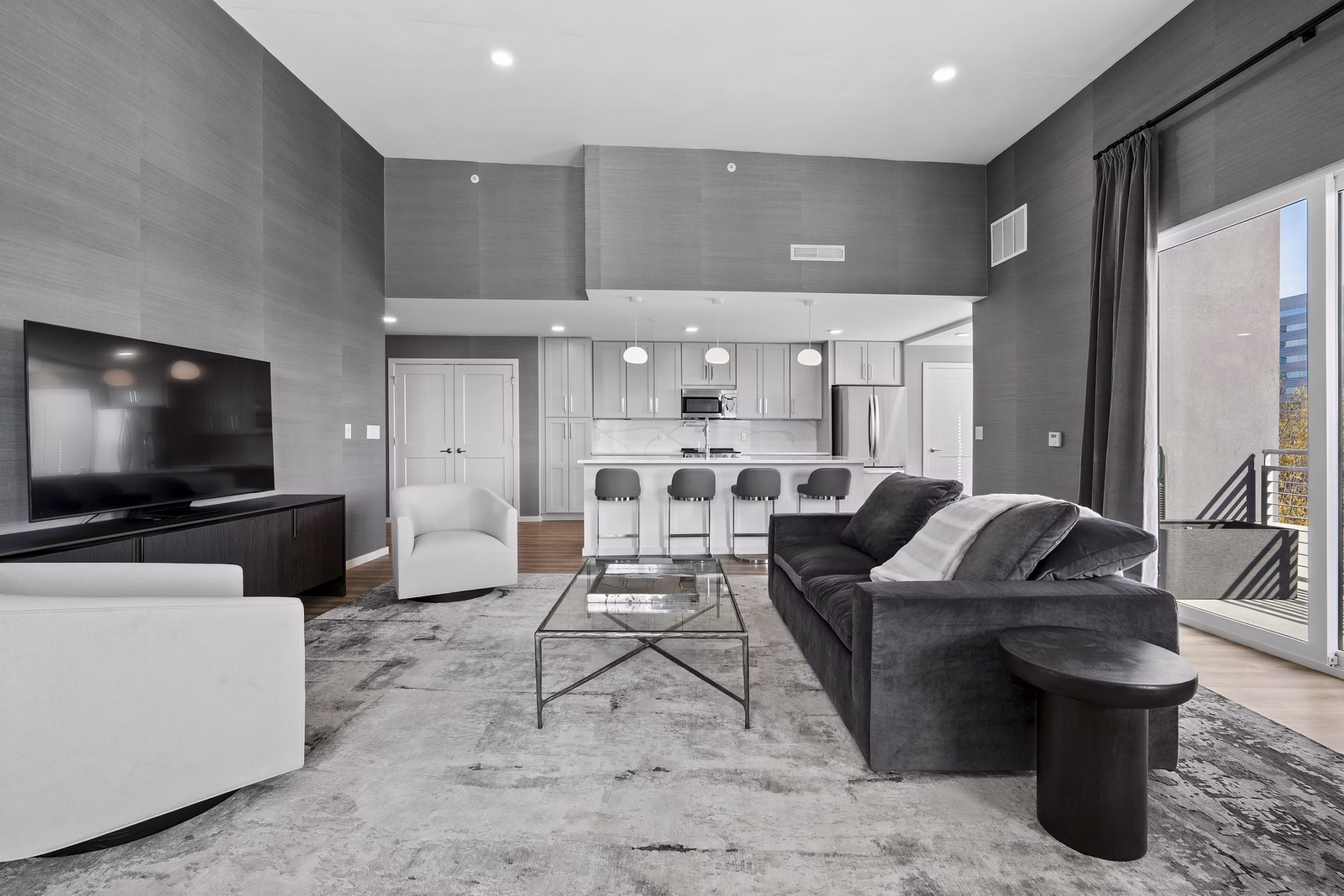 Living Room at The Seventeen Hundred on East Apartments