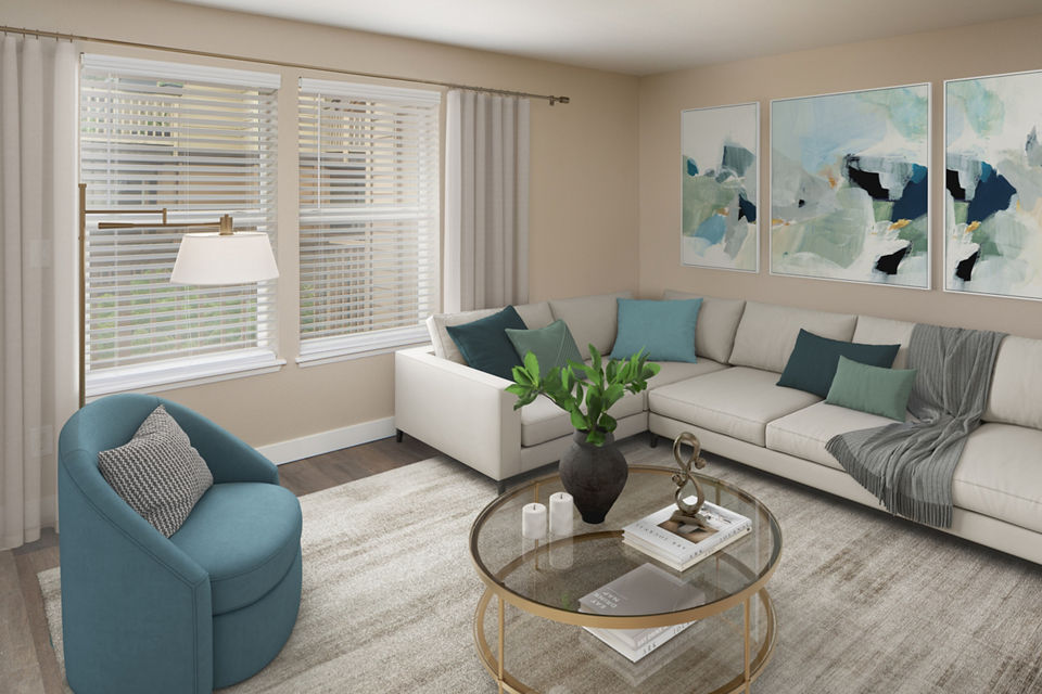 living room at Avana Powell Valley Apartments