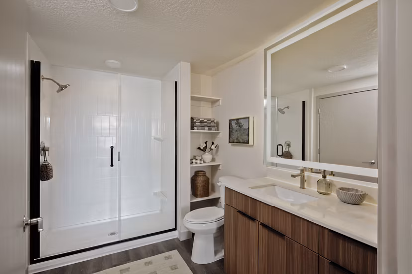 bathroom at 120 & 220 Bend Apartments 