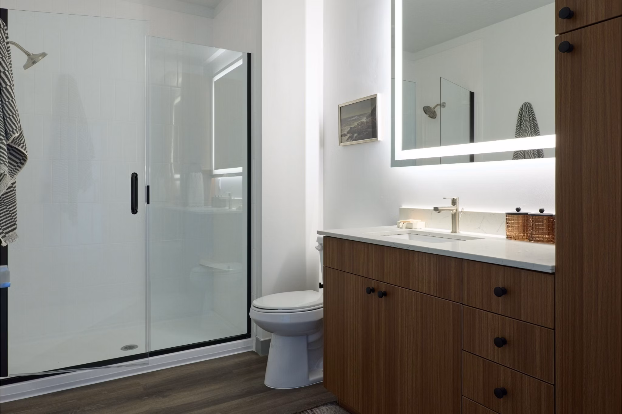 bathroom at 120 & 220 Bend Apartments 