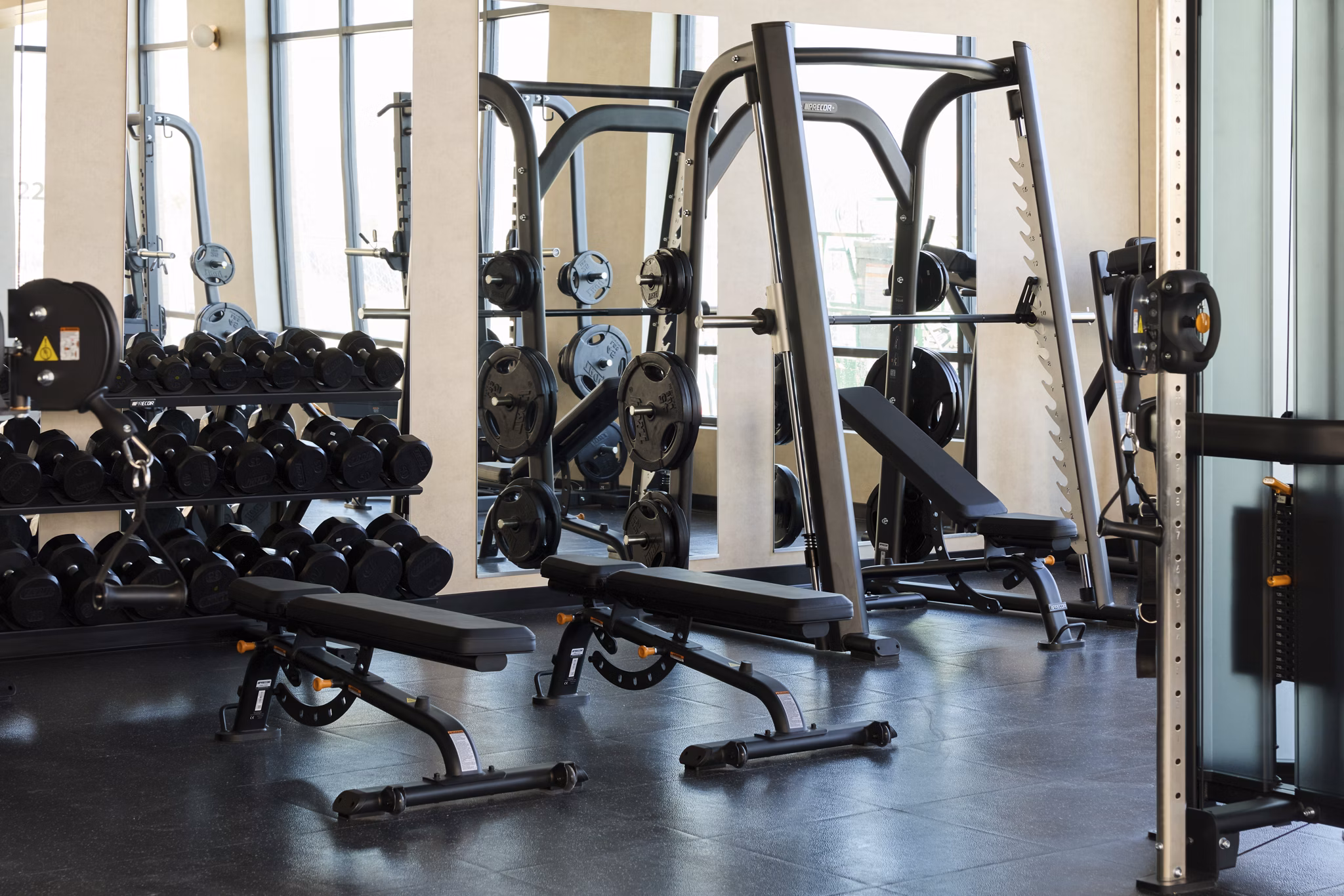 fitness center at 120 & 220 Bend Apartments