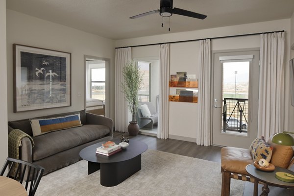 living room at 120 & 220 Bend Apartments 