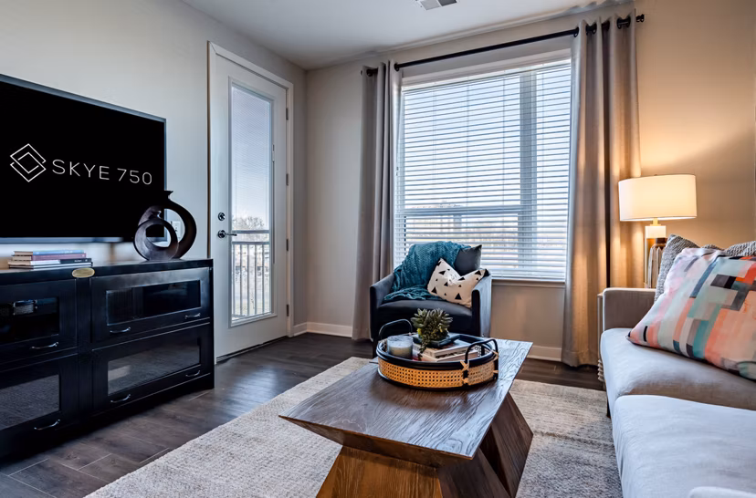 living room at Skye 750 Apartments