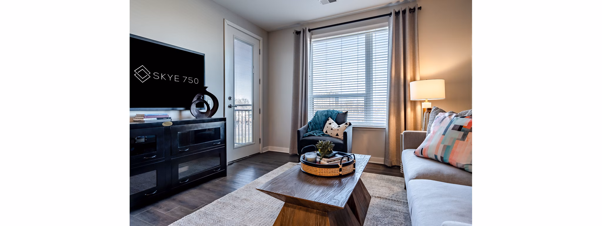 living room at Skye 750 Apartments