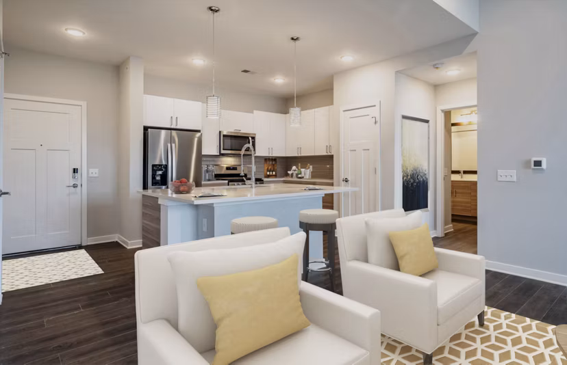 living room at Skye 750 Apartments