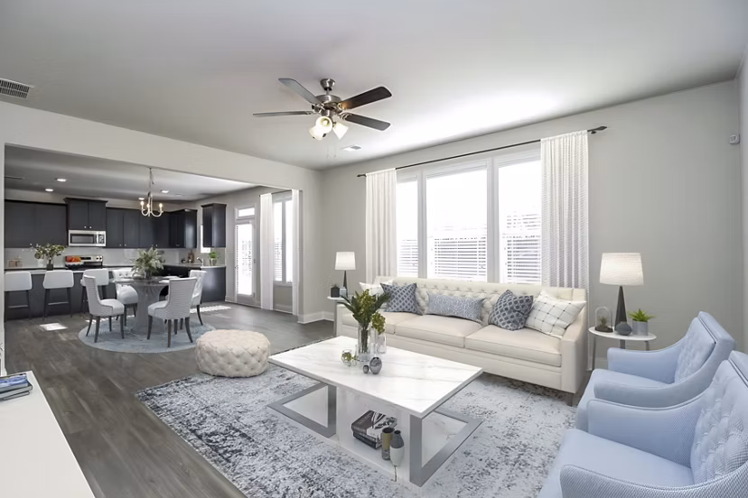 living room at Summerwell Cedarcrest Apartment Homes