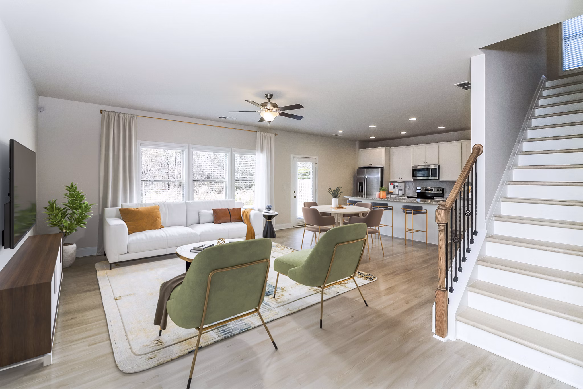 living room at Summerwell Legacy Apartment Homes
