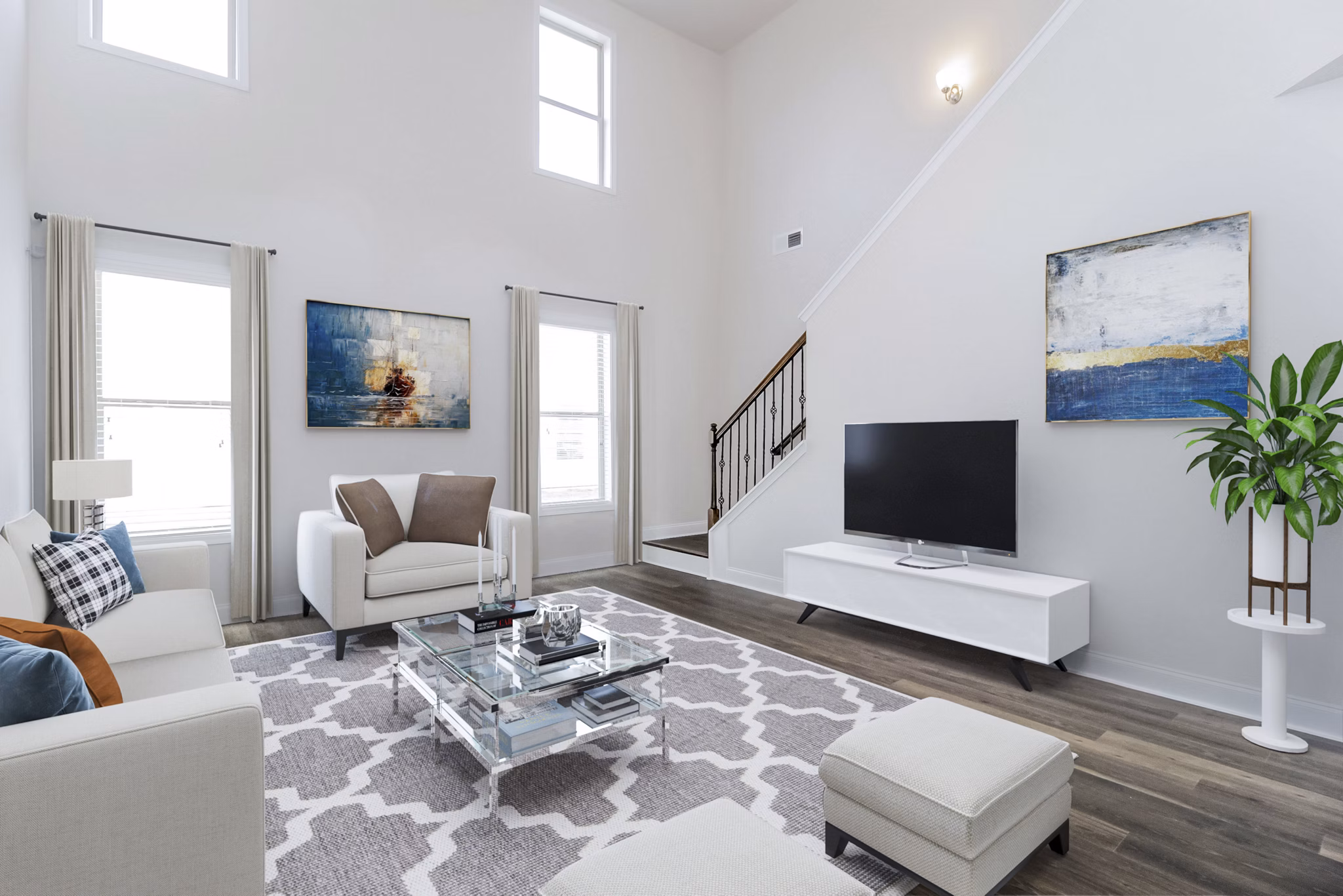 living room at Summerwell Legacy Apartment Homes