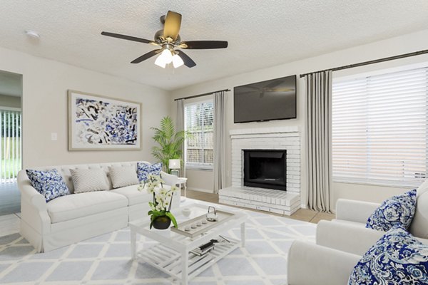 living room at Summerwell Mill Creek Apartment Homes