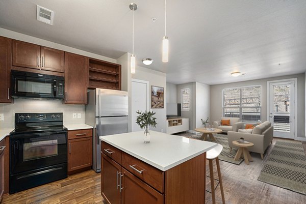 kitchen at West 8th Apartments 