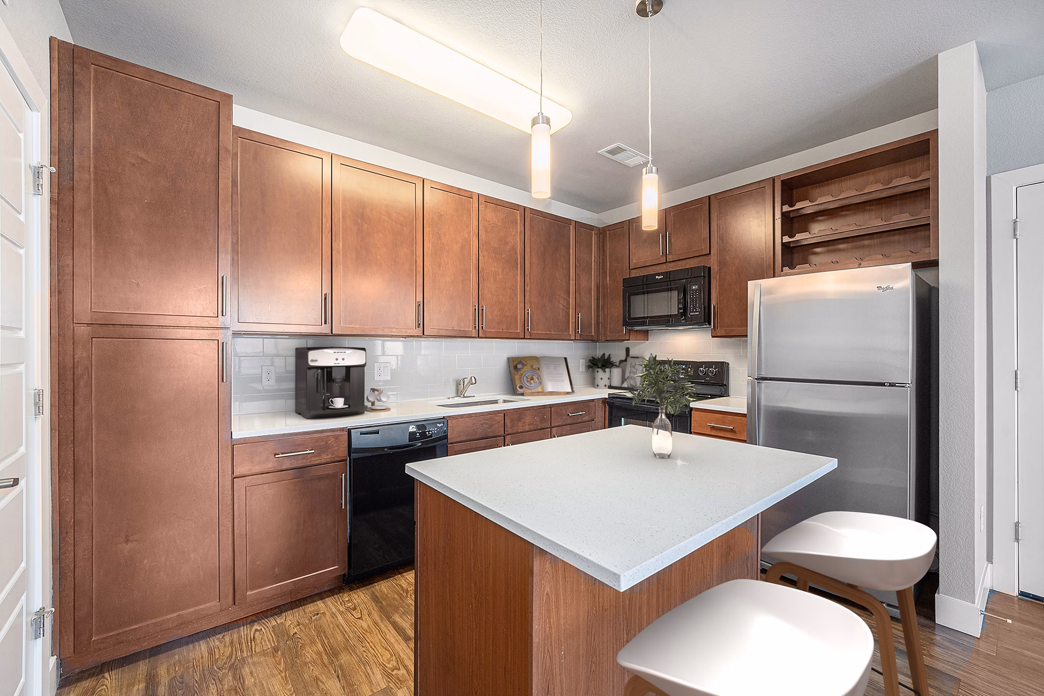kitchen at West 8th Apartments 