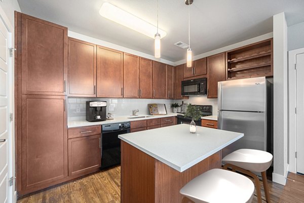 kitchen at West 8th Apartments 