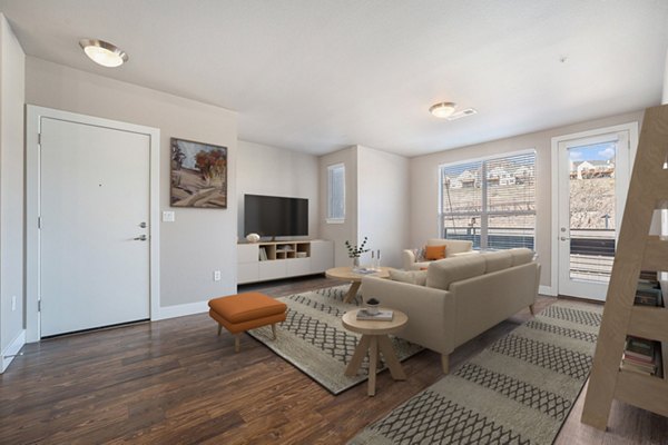 living room at West 8th Apartments 