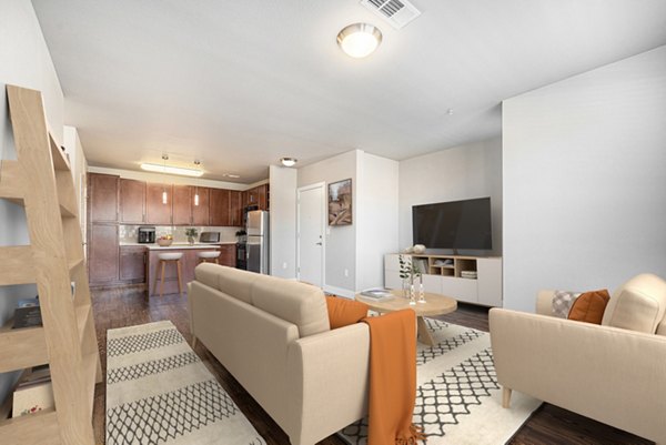 living room at West 8th Apartments 