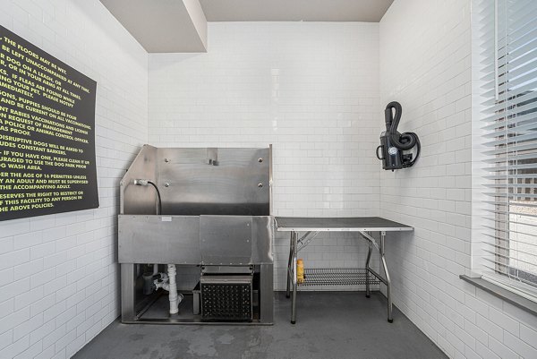 dog wash station at West 8th Apartments 