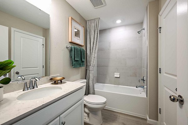 bathoom at 360 Communities at Crossroads Apartments