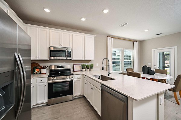 kitchen at 360 Communities at Crossroads Apartments
