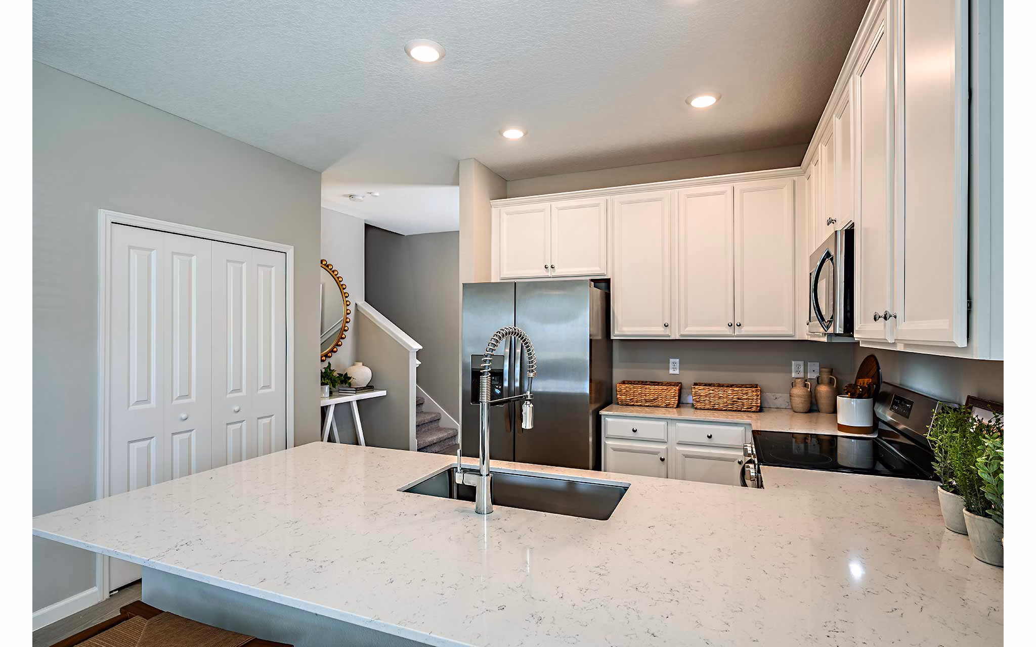 kitchen at 360 Communities at Crossroads Apartments